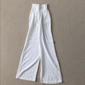 White linen pants